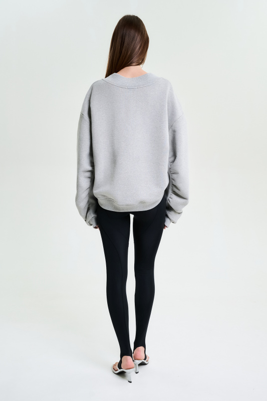 Свитшот с V вырезом GRAY MELANGE